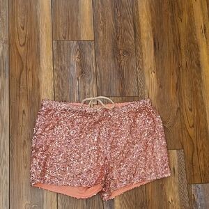 Sequin Pink Women's Shorts